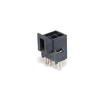 Molex 105312-1204 Shrouded NanoFit Hdr Vrt 4Ckt DR SldrClip Blk 15Au