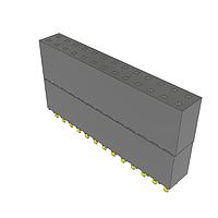 Samtec ESW-113-33-G-D Stackthrough .100" Elevated Socket Strip
