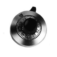 Vishay Spectrol 25A11B10 Dials 20 Turns Dial 46mm Satin Chrome,BLK mkgs