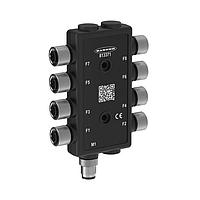 Banner Engineering R95-8M125-M125Q-P Sensor Cables / Actuator Cables 8-Port Molded Junction Box; 8 Female 5-pin M12 Ports; Male 5-pin M12 Integral Homerun; Parallel Wiring