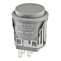 NKK Switches LB15CGW01-H Standard Switches SPDT ON-(ON)