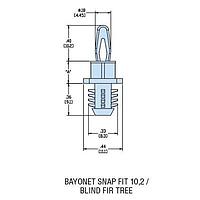 Heyco 10567F Blind Mount HBS2-10 V-0 NATURAL