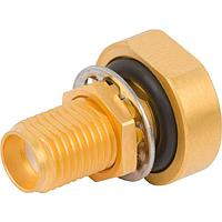 Amphenol SV Microwave 2921-80001 Connectors SMA Female Bulkhead, Aluminum for .047 Cable