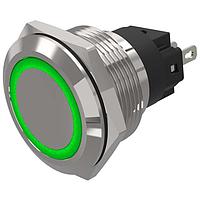 EAO 82-6551.0133 Anti-Vandal 82-6551.0133.indicator.-.22 mm.aluminium natural.flush/flat.ring.green.12 V.soldering terminal