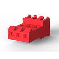AMP Connectors - TE Connectivity 3-640601-3 Receptacle Housing FEED THRU WO TAB 3P L.R. red 22 AWG