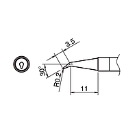 HAKKO T39-J02 Soldering Tip (Shape-0.2J)