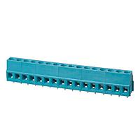 Same Sky (formerly CUI Devices) TB007-508-16BE Fixed Terminal Blocks Terminal block, screw type, 5.08 , horizontal, 16 poles, CUI Blue, slotted screw, PCB mount