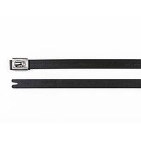 HellermannTyton 111-00295 Metal Ties Polyester Coated Stainless Steel Tie, 14" Long, 229lb Tensile Strength, SS316, Metal