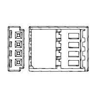 AMP Connectors - TE Connectivity 1-1534150-1 Receptacle Housing MQS RECPT HSG 4P,BK