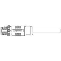 Amphenol LTW MSBS-05BMMM-SL8E01 Sensor Cables / Actuator Cables M12 CONN SHLD B CODE CBL 5P M CONN M PIN