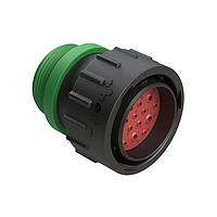 Amphenol SINE Systems AHDP06-24-19PN-STA Connectors 19 Position Plug, Pin, Shell Size 24, Normal Diameter Seal (Green), Small Thread Adapter