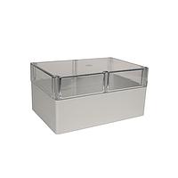 Bud Industries PN-1341-AC PCB Enclosure IP68 NEMA 6P Box with Clear Cover (9.5 X 6.2 X 4.7 In)