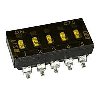 CTS Electronic Components 219-5LPST DIP Switches SPST 5 switch sections