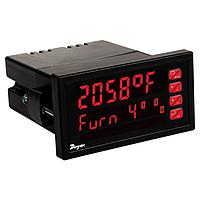 Dwyer LTI-140 Temp Panel Meter, Dual-Line 6-Digit, NEMA 4X, 2-4 Relays, USB Prog (85 to 265 Vac)