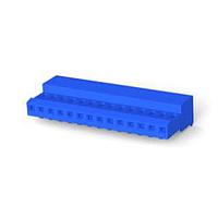 AMP Connectors - TE Connectivity 4-640442-4 Receptacle Housing 14P C/E 26AWG W/O TAB W/BLUE STRIPE