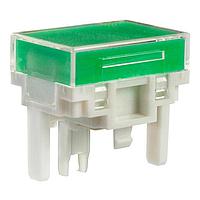 NKK Switches AT4027JF Cap, Rectangular RCT CLR LNS/GRN FLTR LB W/ INCNDSCNT LAMP