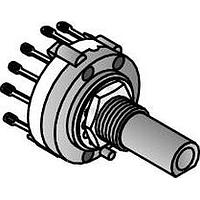 Alpha (Taiwan) SR2611F-0108-21F5B-D8-N Rotary Switches 1 POLE 8 POS D SHAFT