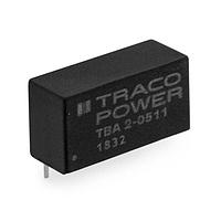 TRACO Power TBA 2-0512 Isolated 2W DC/DC Converter isolated, unregulated in a PCB Mount Plastic Case