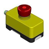 EAO 73-00002.2 Safety Switches Smart-Box yellow 84 illuminated E Stop wired to M12 connector DIN rail mounted