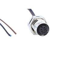 NorComp FPM12A04I12CR01 Sensor Cables / Actuator Cables M12 4P FML BRSS/NKL REAR M16 12 PIGTAIL