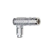 LEMO FPG.1K.305.CLAC50Z Circular Push Pull Connectors FP - Elbow (90) plug with cable collet for bend relief