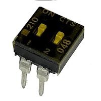 CTS Electronic Components 210-2LPST DIP Switches 2 switch sections SPST