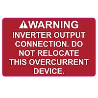 HellermannTyton 596-00847 Solar Label WARNING INVERTER 50/RL
