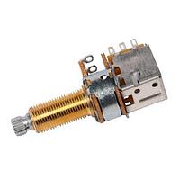 CTS Electronic Components 18VRGT324K504NA3 Rotary 18mm potentiometer w/push-pull switch, standard bushing, 24-tooth knurl shaft, 500kohm, A3 taper