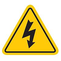 HellermannTyton 596-00801 Solar Label Pre-Printed Header Label, HAZARD, 3.0" x 3.0", PET, Yellow, 50/roll