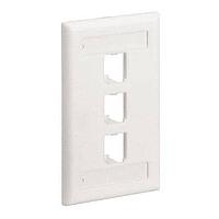 Panduit CFPL3WHY Wire Ducting & Raceways Faceplate 3 Port Single Gang Classic