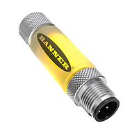 Banner Engineering S15LYGPQ Photoelectric Sensors S15L Series: 2-Color In-Line Sensor Status Indicator; Voltage: 10-30 V dc; Housing: Polyurethane; IP67; Input: PNP; Colors: Yellow Green; Male-Female 4-pin M12 Integral QD