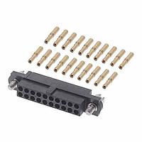 Harwin M80-4612005 Receptacle Housing 10+10 POS FEM +J/S SM BORE GOLD