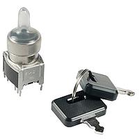 NKK Switches SK12AG13 Keylock Switches SPDT ON-NONE-ON 3A