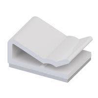 Essentra Components SWC-0 Single Wire Clip Clip,Single Wire,Adh Mnt,White
