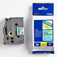 Labels printed BROTHER TZE-751 black letters 24mm green background