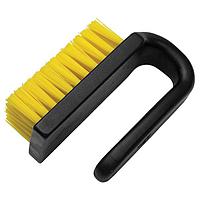 Menda 35689 Anti-Static ESD BRUSH, DISSIPATIVE, CURVED HANDLE, YELLOW NYLON, HARD BRISTLES, 3 IN X 1-1/2 IN