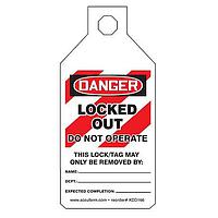 Panduit PSL-1019 Safety Tag LOCKOUT, TAB TAG DANGER LOCKED OUT