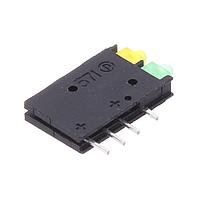 Dialight 571-0132F LED Circuit Board Indicators Yellow/Green Diffused