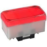 NKK Switches KP0115ACBKG03CJB Standard Switches OFF(ON)TACTILE RECT CLR/WHT CAP RED LED