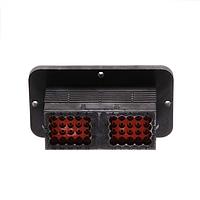 Amphenol SINE Systems ARC12-40PB Sockets 40 Position, Receptacle, Pin Contact, Size 16, Threaded Insert for Jackscrew, Keyed B, Flanged