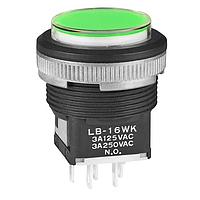 NKK Switches LB16WKW01-5F24-JF Pushbutton Switches SPDT ON-ON CIRCUIT
