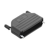 HARTING 9670500424 Two Piece Backshell D-Sub 50pin plastic hood, Top Entry, w/ knurled screws 4-40UNC