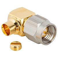 Amphenol RF 132201 Connectors SMA R/A PLUG .141 STAINLESS STEEL NUT