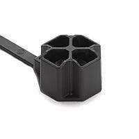HellermannTyton 157-00292 Cable Tie Mounts M12 Stud Mount Tie, 7.5" Tie, 80lb Tensile Strength, PA66HIRHS, Black,