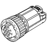 CONXALL W3280-10SG-521 Connectors MU WR CBL 10#20 SKT CMP W/STRP