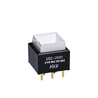 NKK Switches UB226SKG035D Pushbutton Switches DPDT ON/ON SQ 28VAC 28VAC 0.1A PUSHBT SW