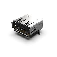 GCT (Global Connector Technology) USB1046-GF-0270-L-B-A USB Type A Connectors USB A Skt, Top Mount, SMT, R/A, GF, Black, With 2.7mm shell stake, T&R