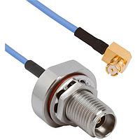 Amphenol SV Microwave FRSMP-047-FB292-120 RF Cable Assemblies SMP R/A F  2.92mm BKHD F 12"Cable