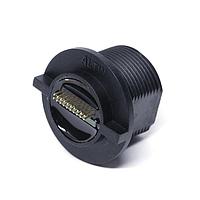 Amphenol LTW HJ-19PMFP-SC7001 HDMI HDMI, Plastic, 0.5A, 19 pins, Jack Connector, Circular, Screw Thread, PCB 180 deg, Receptacle, IP67