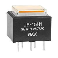 NKK Switches UB15SKW035D-JD Sealed P.B ON (ON) AMBER